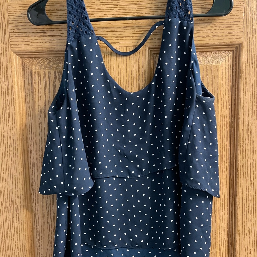 Maurices Navy with white polka dot tank size XL - Picture 5 of 5